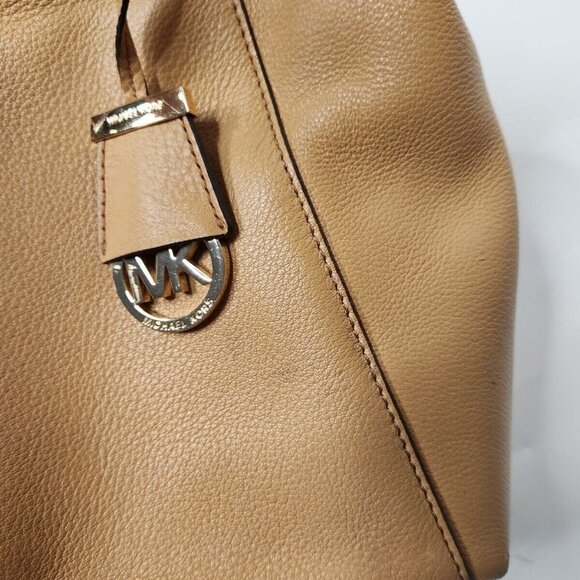 Michael Michael Kors Leather Handle Handbag Tan Riley - Picture 5 of 6